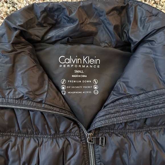 Calvin Klein Black Quilted Puffer Vest with High Collar - Picture 3 of 5